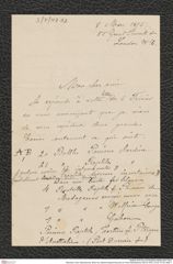 Nachlass Franz Steindachner, Brief von Gabriel Adolphe Boucard an Franz Steindachner (29.03.1870), Inv.Nr. 47.02, Seite 1